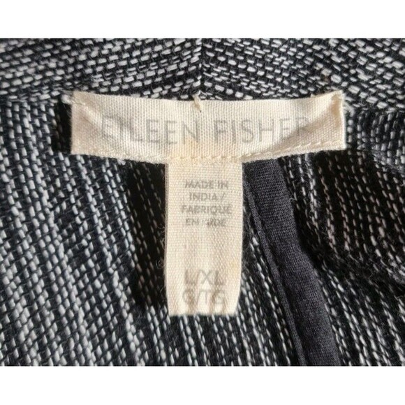 EILEEN FISHER Women Size L/XL Hazy Blocks Organic Cotton Duster Jacket 128P - Picture 5 of 7
